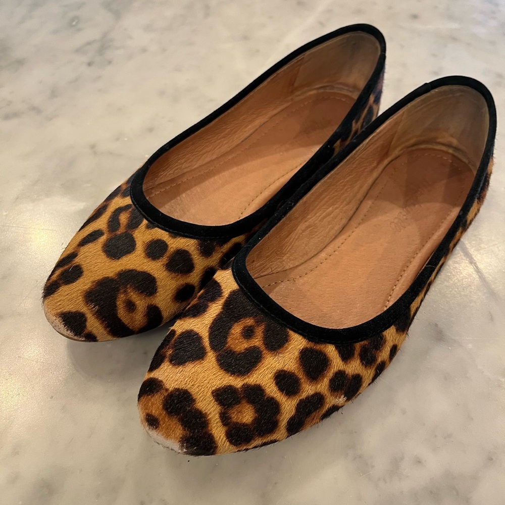Madewell size 8 calf hair leopard ballet flat